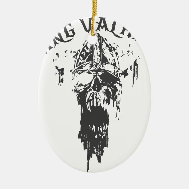 Ornamento De Cerâmica Viking Valhalla - design 3 (Frente)