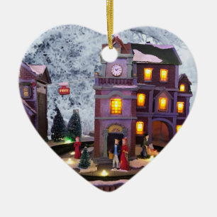 Ornamento De Cerâmica Vila Antiquada Nostálgica