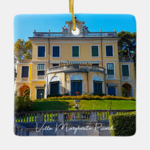 Ornamento De Cerâmica Villa Margherita Ricordi Grianti Lago de Como Itál