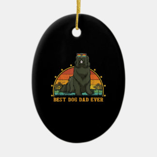 Ornamento De Cerâmica Vinato Melhor Pai De Cachorro Da Terra Nova Que Já