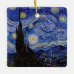 Ornamento De Cerâmica Vincent Van Gogh - A noite de Starry<br><div class="desc">A Noite Estrelada / La nuit etoilee - Vincent Van Gogh em 1889</div>