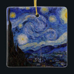 Ornamento De Cerâmica Vincent Van Gogh - A noite de Starry<br><div class="desc">A Noite Estrelada / La nuit etoilee - Vincent Van Gogh em 1889</div>
