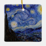 Ornamento De Cerâmica Vincent Van Gogh - A noite de Starry<br><div class="desc">A Noite Estrelada / La nuit etoilee - Vincent Van Gogh em 1889</div>