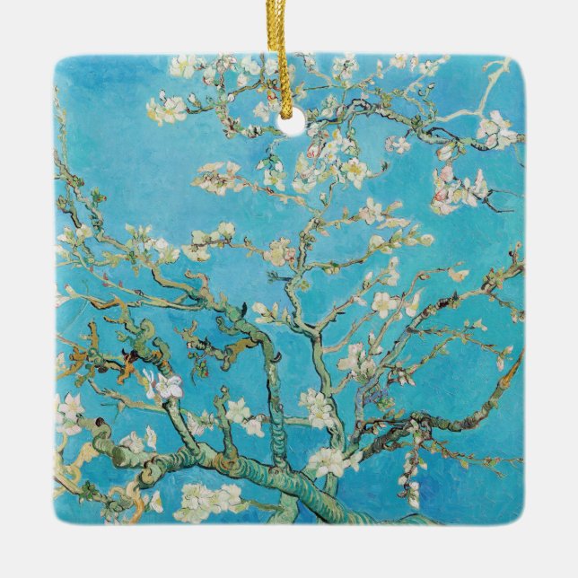 Ornamento De Cerâmica Vincent van Gogh - Almond Blossom (Frente)