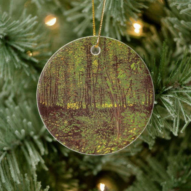 Ornamento De Cerâmica Vincent van Gogh - Árvores e Subcrescimento (Árvore)