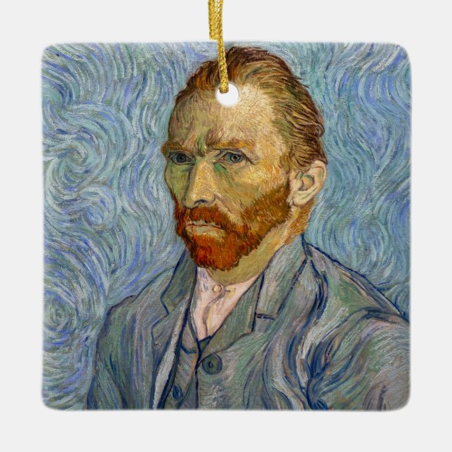Ornamento De Cerâmica Vincent Van Gogh - Autorretrato (Frente)