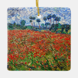 Ornamento De Cerâmica Vincent van Gogh - Campo de Papoulas
