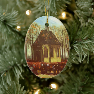 Ornamento De Cerâmica Vincent van Gogh - Capela em Nuenen, Fieis