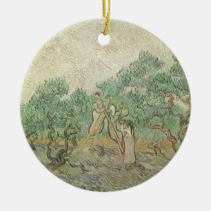 Ornamento De Cerâmica Vincent van Gogh - Colheita de Azeitonas
