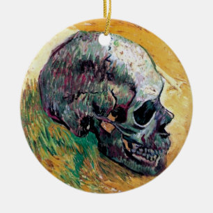 Ornamento De Cerâmica Vincent Van Gogh - Crânio de Perfil - Arte Fina