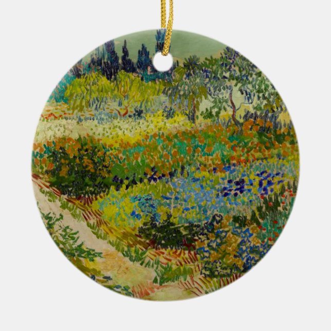 Ornamento De Cerâmica Vincent Van Gogh Garden em Arles (Frente)