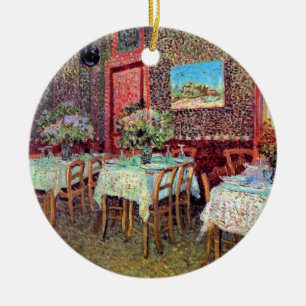 Ornamento De Cerâmica Vincent Van Gogh - Interior de um Restaurante