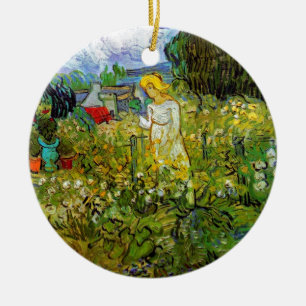 Ornamento De Cerâmica Vincent Van Gogh - Marguerite Gachet no Jardim