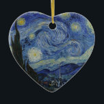 Ornamento De Cerâmica Vincent Van Gogh - Noite Estrelada. Pintura<br><div class="desc">Vincent Van Gogh - pintura de Starry Night.
trabalho de arte clássico de um dos pintores mais famosos do mundo.
Lindas cores e espirros!</div>