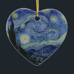Ornamento De Cerâmica Vincent Van Gogh - Noite Estrelada. Pintura<br><div class="desc">Vincent Van Gogh - pintura de Starry Night.
trabalho de arte clássico de um dos pintores mais famosos do mundo.
Lindas cores e espirros!</div>