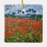 Ornamento De Cerâmica Vincent van Gogh - Poppy Field<br><div class="desc">Poppy Field - Vincent van Gogh,  Oil on Canvas,  1890 em Auvers-sur-Oise</div>