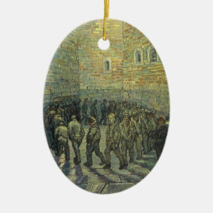 Ornamento De Cerâmica Vincent van Gogh - Prisioneiros a Exercitar
