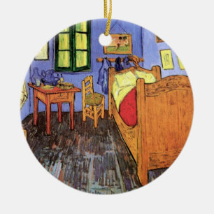 Ornamento De Cerâmica Vincent Van Gogh - Quarto em Arles Arte Fino