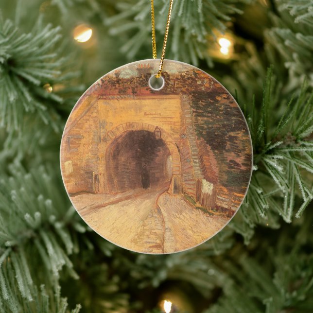 Ornamento De Cerâmica Vincent van Gogh - Roadway Underpass, O Viaduto (Árvore)