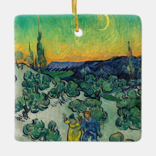 Ornamento De Cerâmica Vincent van Gogh - Um Passeio ao Crepúsculo