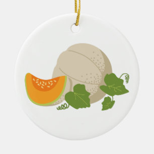 Ornamento De Cerâmica Vine Cantaloupe