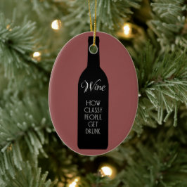 Ornamento De Cerâmica Vinho, como pessoas elegantes ganham bebado