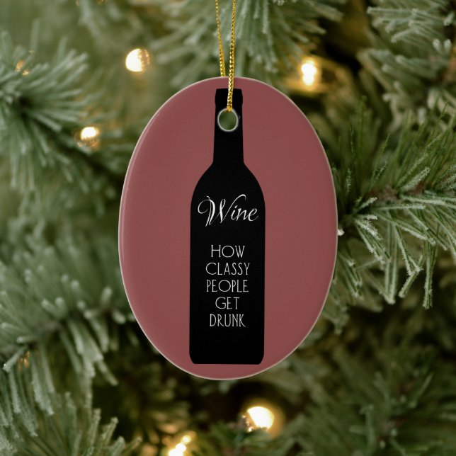 Ornamento De Cerâmica Vinho, como pessoas elegantes ganham bebado (Árvore)