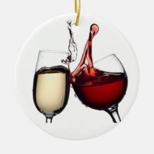 ORNAMENTO DE CERÂMICA VINHO VINHO E MAIS VINHO
