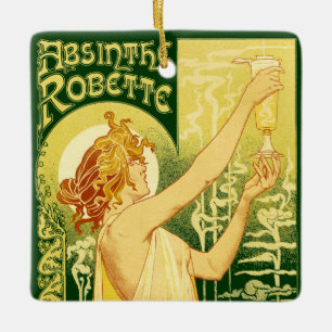 Ornamento De Cerâmica Vintage Absinthe Robette Poster