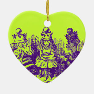 Ornamento De Cerâmica Vintage Alice no País das Maravilhas