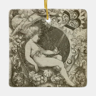 Ornamento De Cerâmica Vintage Angel Double Sided Ornament