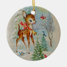 Vintage Baby Christmas Deer