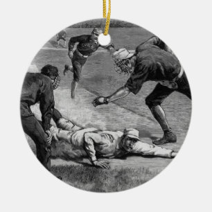 Ornamento De Cerâmica Vintage Baseball de Thure De Thulstrup, 1885