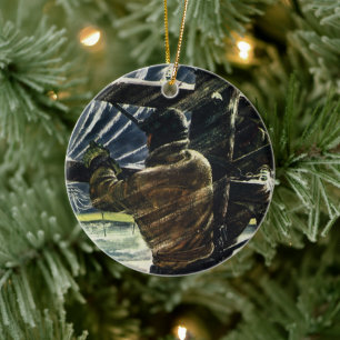 Ornamento De Cerâmica Vintage Business Electronics Trabalhando em Tempes