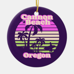Ornamento De Cerâmica Vintage Cannon Beach Oregon