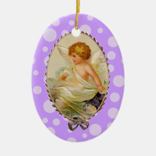 Ornamento De Cerâmica Vintage Cherub