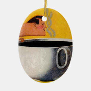 Ornamento De Cerâmica Vintage Coffee Anúncio