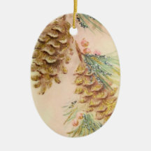 Vintage com pinecones de árvore de Natal