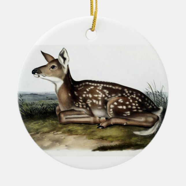 Ornamento De Cerâmica Vintage Deer No. 1 (Frente)