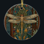 Ornamento De Cerâmica Vintage dragonfly design romântico boho botânico<br><div class="desc">Mergulhe no encantador encanto desta elegante trabalho de arte de libélula boêmica boho, onde a elegância da natureza encontra a arte eterno. Dirigida contra um manto de floresta, essa bela peça captura a beleza serena de uma floresta exuberante, rica em detalhes intrincados da flora e das árvores torrenciais. A libélula,...</div>