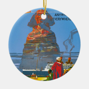 Ornamento De Cerâmica Vintage Egito Viagem Anúncio