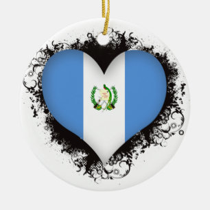 Ornamento De Cerâmica Vintage eu amo Guatemala