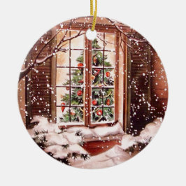 Ornamento De Cerâmica Vintage Felry Casa de Natal