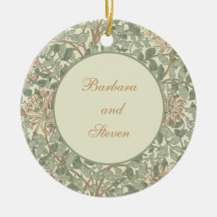 Ornamento De Cerâmica Vintage Floral Soft Girly