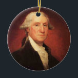 Ornamento De Cerâmica Vintage George Washington Retrait Painting<br><div class="desc">Esta é uma pintura de retrato antigo de George Washington.</div>
