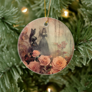 Ornamento De Cerâmica Vintage Halloween Witchcraft (10)