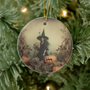 Ornamento De Cerâmica Vintage Halloween Witchcraft (3)