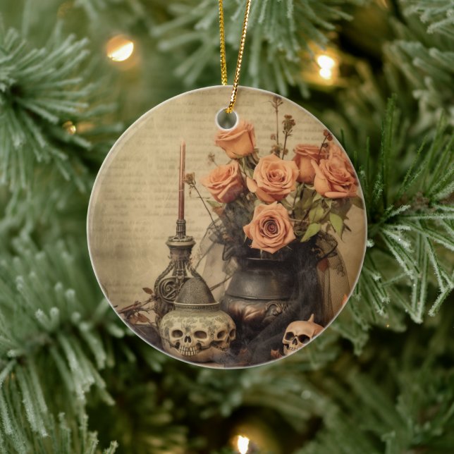 Ornamento De Cerâmica Vintage Halloween Witchcraft (4) (Árvore)