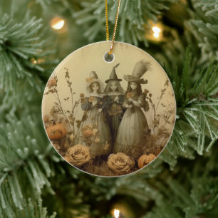 Ornamento De Cerâmica Vintage Halloween Witchcraft (5)