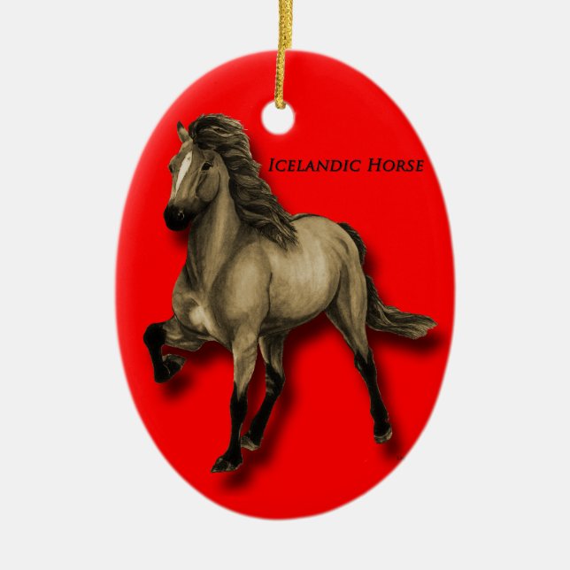 Ornamento De Cerâmica Vintage islandês (Frente)